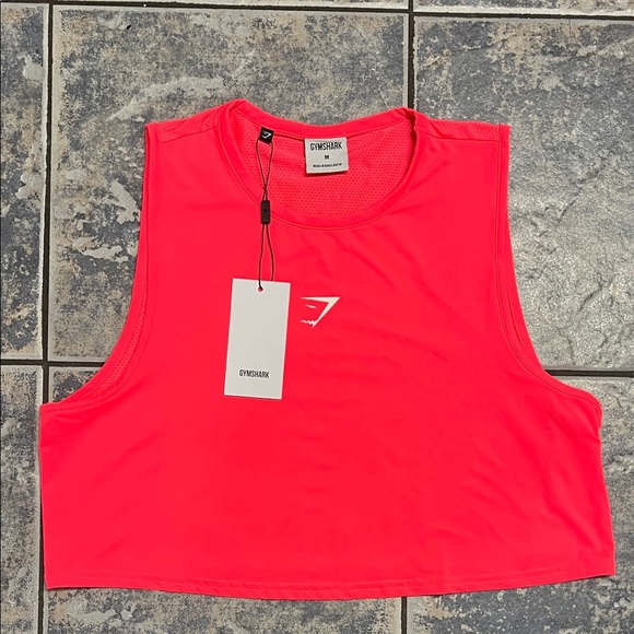 2 for $20 Gymshark Women's Neon Pink Muscle Tee - Picture 1 of 4
